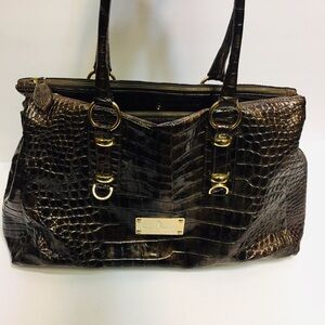Marco Buggiani Leather Satchel Handbag